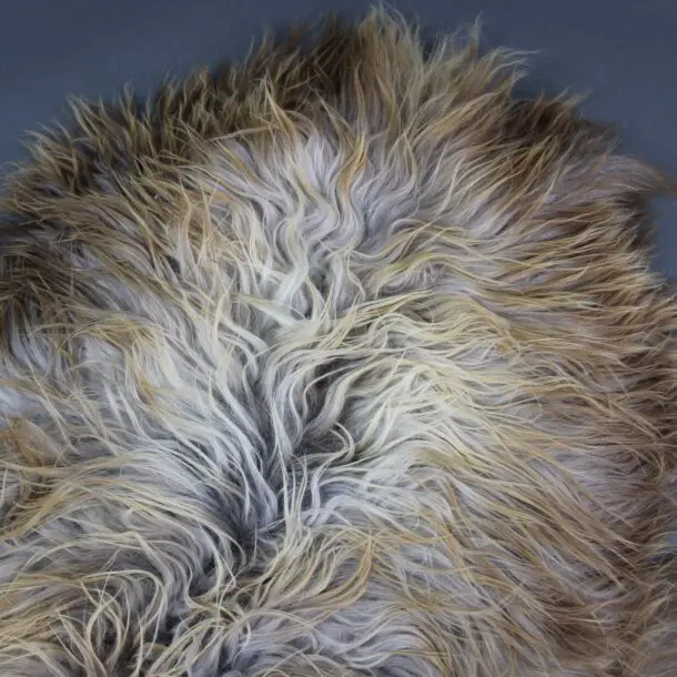 Natural Rusty Grey Icelandic Sheepskin Rug INRGm-18