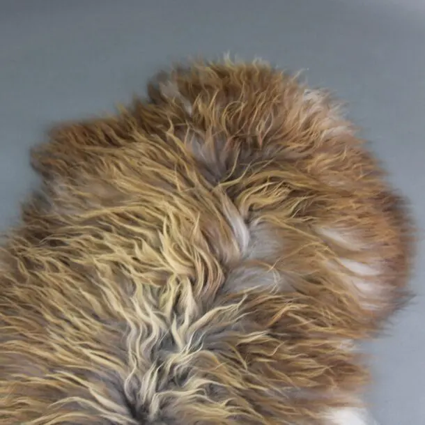 Natural Rusty Grey Icelandic Sheepskin Rug INRGm-19