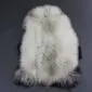 Rare Breed Sheepskin Rug RBS149 (2) Long-haired rare breed sheepskin rug with cream, grey and black natural wool markings.