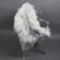 Natural Grey Icelandic Sheepskin Rug ING389 (2) Long-haired Icelandic sheepskin rug in natural grey and white tones laid flat.