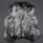 Natural Grey Icelandic Sheepskin Rug ING390 (5) Long-haired Icelandic sheepskin rug with natural grey, white and black mottled wool.