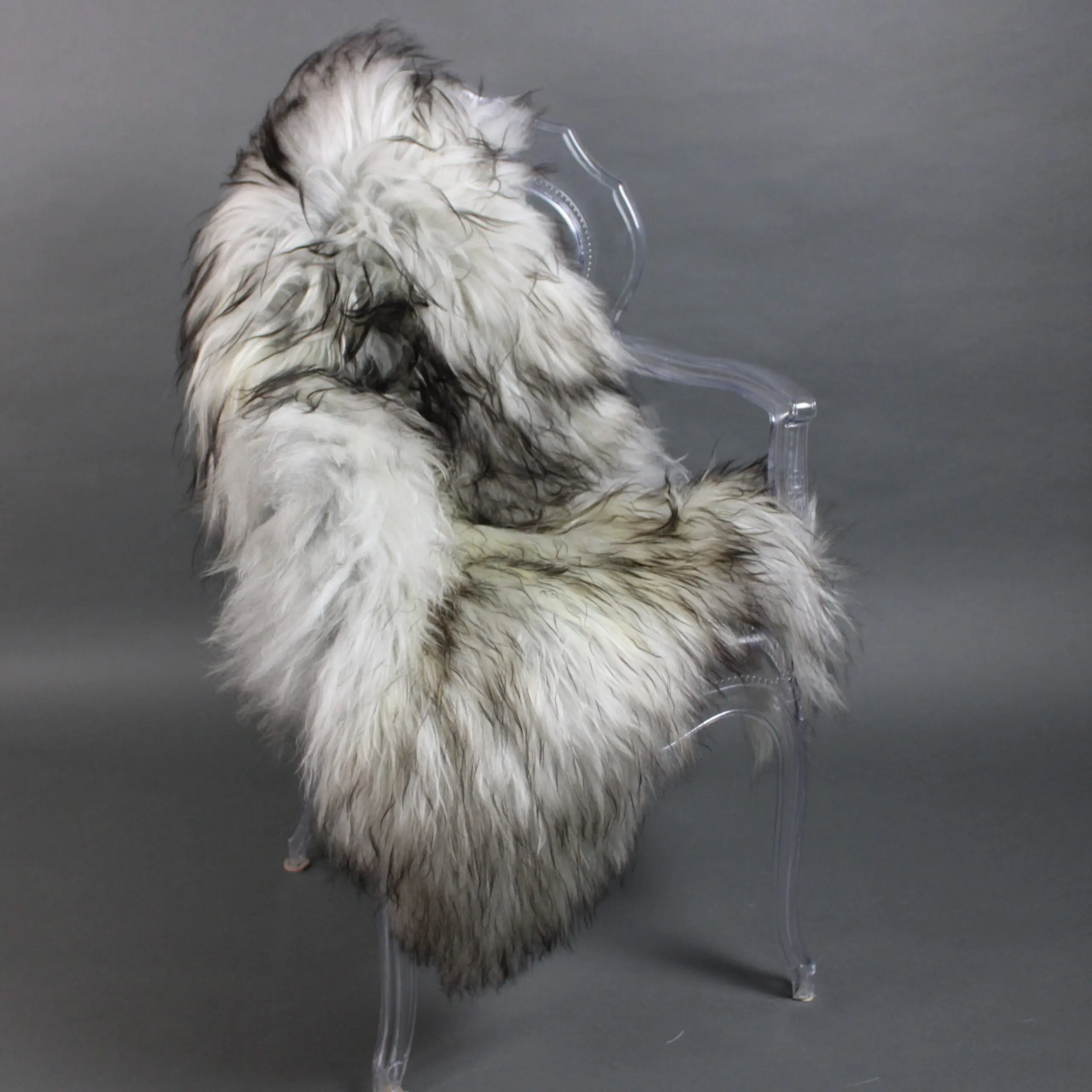 Natural Grey Icelandic Sheepskin Rug ING392