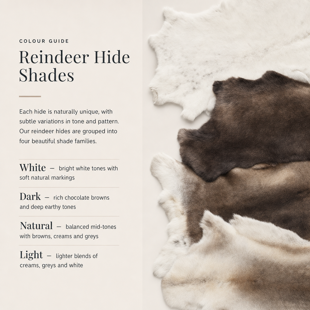Reindeer Hide Shades Colour Guide