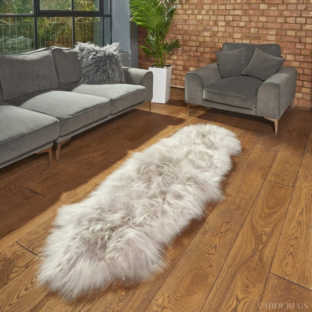 Sheepskin Rug Double Grey Hide Rugs