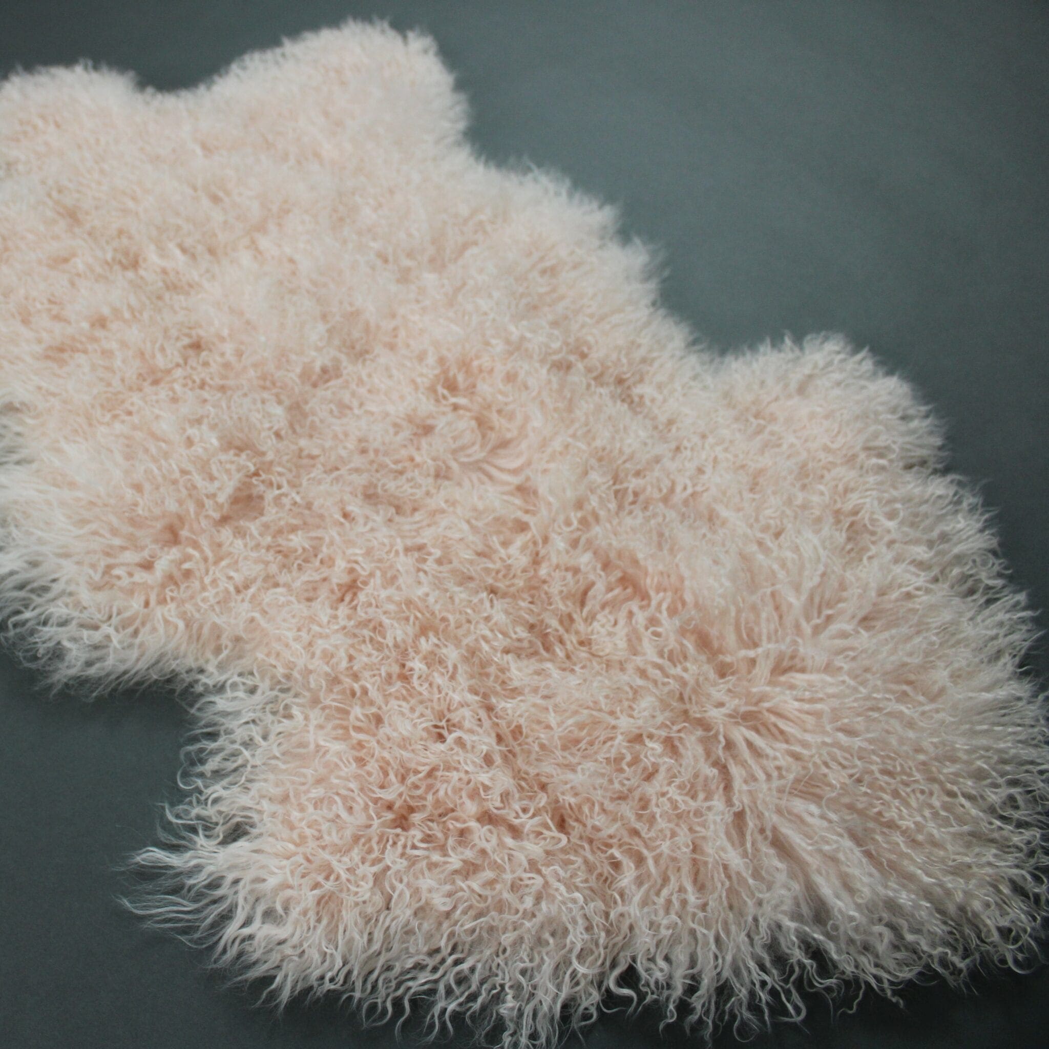 Mongolian Lambskin Rug Blush Pink Hide Rugs
