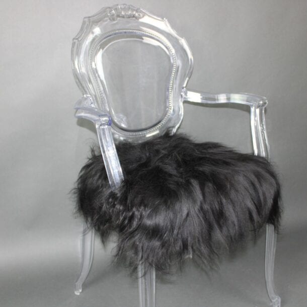Icelandic Sheepskin Chair Pad Black