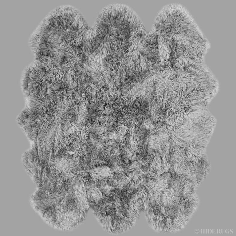 Icelandic Sheepskin Rug 6 Skin Natural Grey Hide Rugs