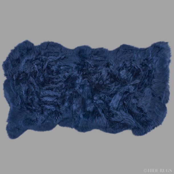 UK Sheepskin Rug Navy Blue 4 Skin