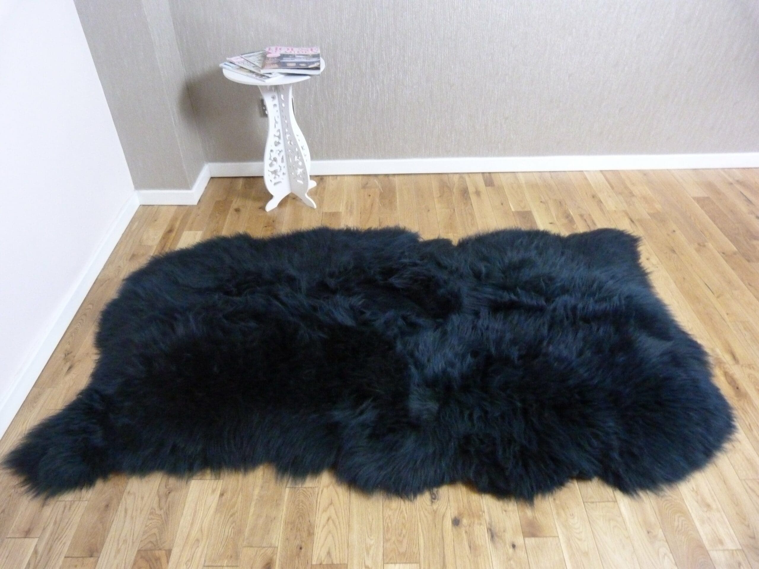 UK Sheepskin Rug Navy Blue 4 Skin Hide Rugs