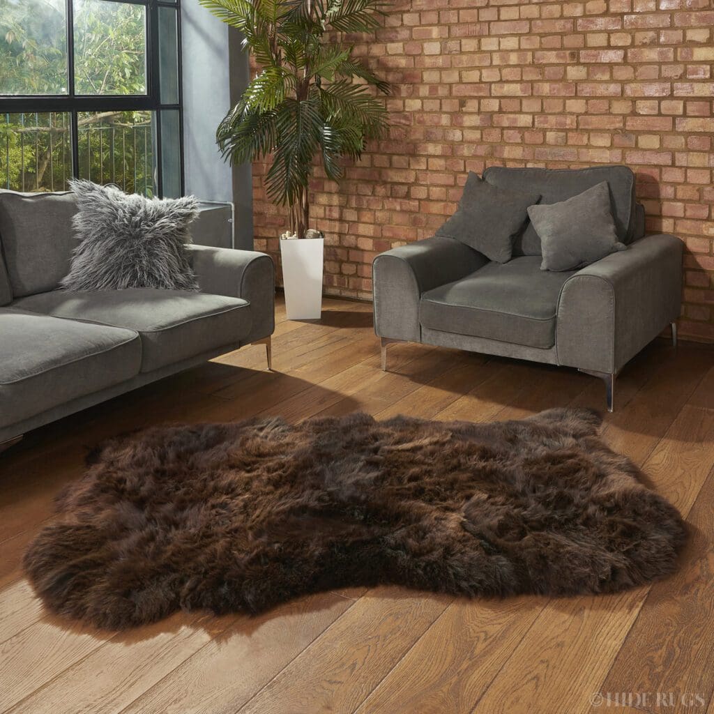 Sheepskin Rug Double Grey Hide Rugs