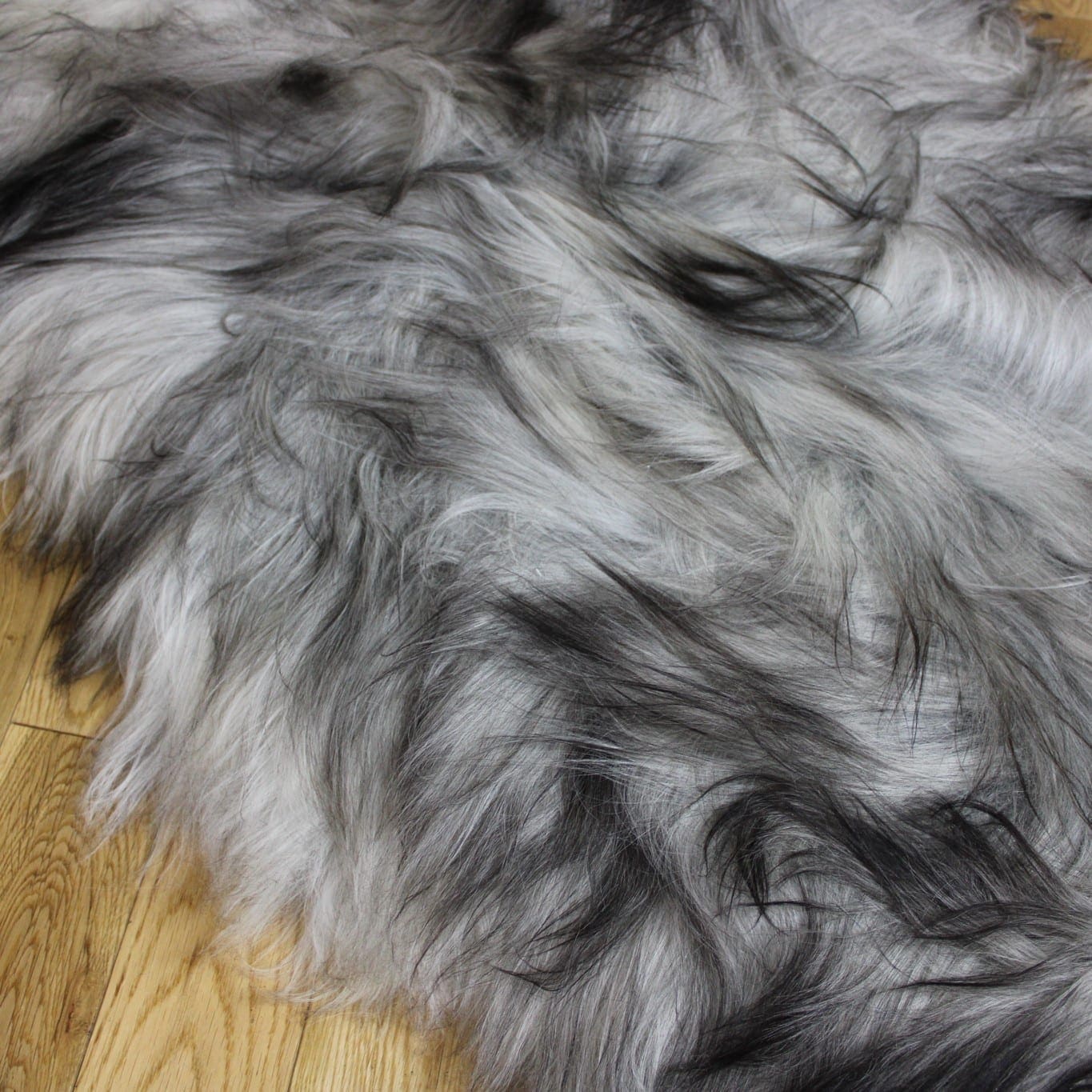 Icelandic Sheepskin Rug Double Natural Grey INGD60 - Hide Rugs