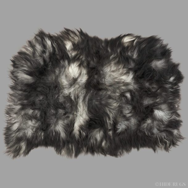 Natural Grey Icelandic Sheepskin Rug 3 Skin (Darker Shades)