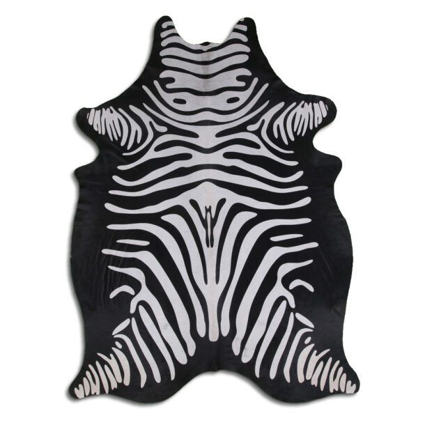 Zebra Print Cowhide Rug C00228