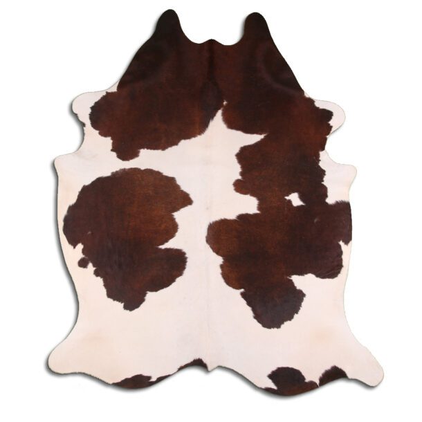Cowhide Rug Brown and White C00248