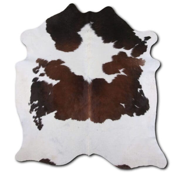 Cowhide Rug Brown and White C00449