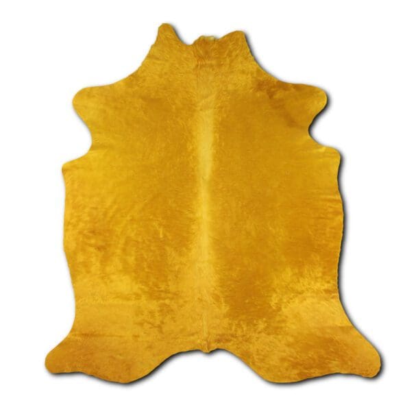 Cowhide Rug Dyed Yellow