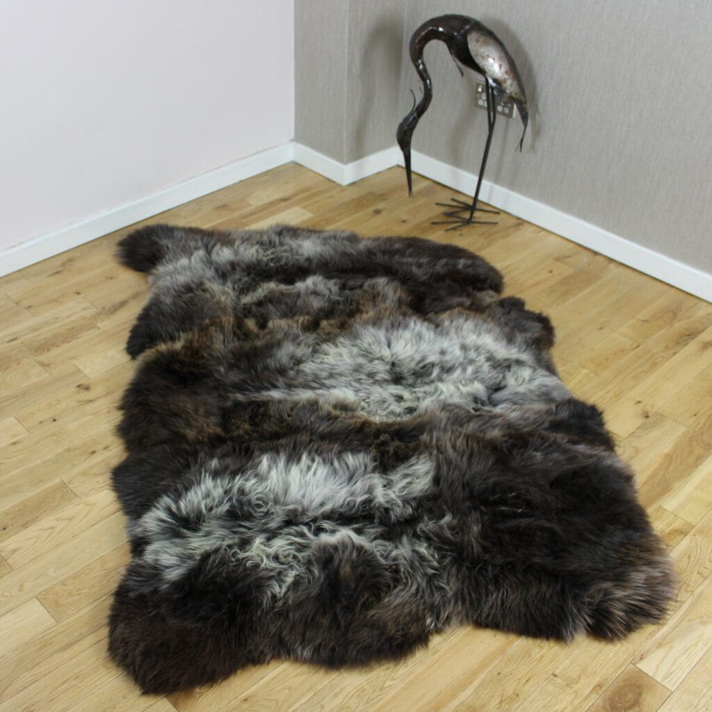 Icelandic Sheepskin Rug 4 Skin Natural Shorn - Hide Rugs