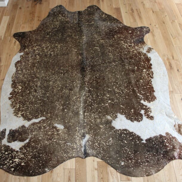 Brown and White Gold Metallic Cowhide CM269
