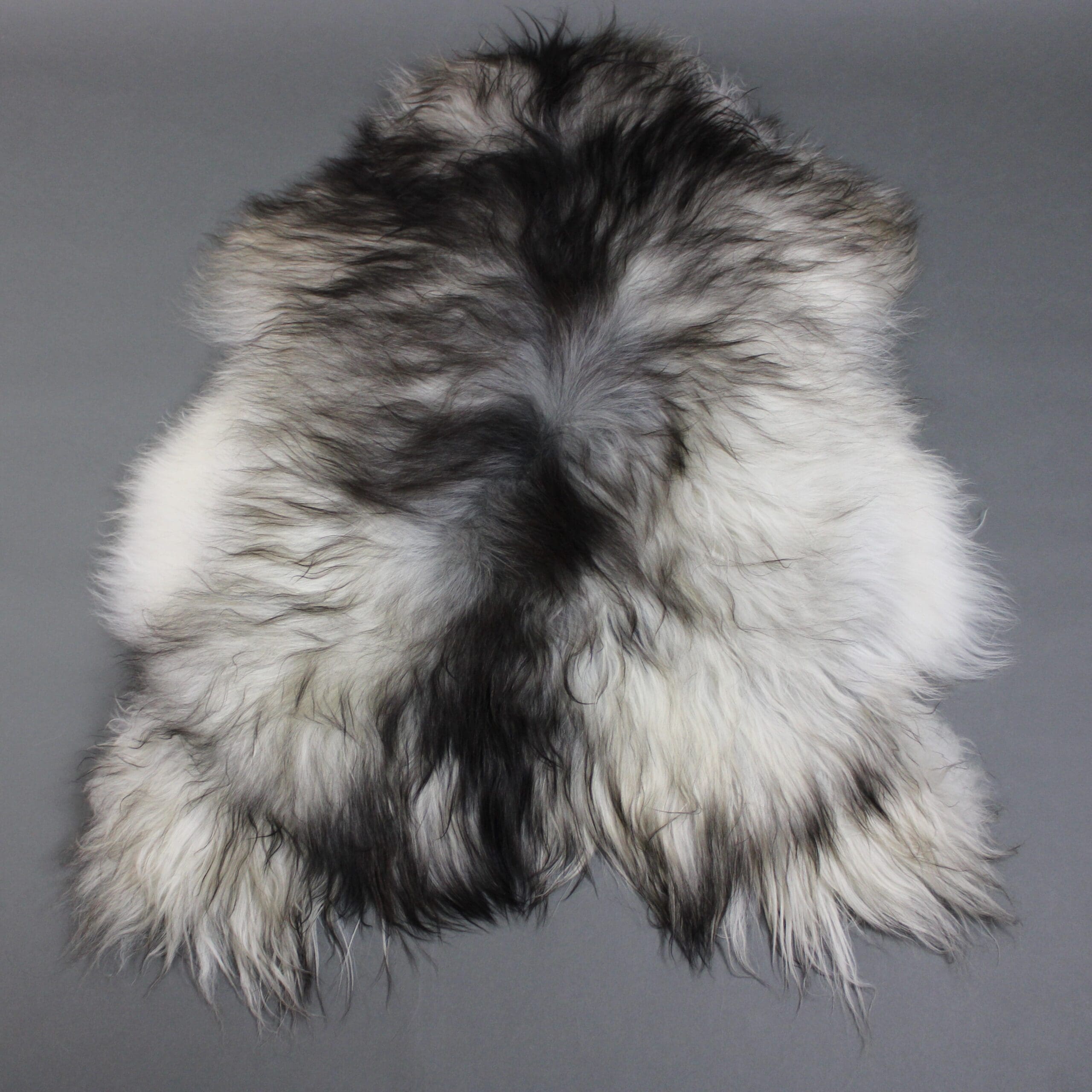 Natural Grey Icelandic Sheepskin Rug - Long Curly Fleece