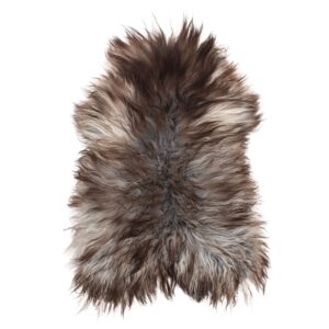Natural Curly Grey Icelandic Sheepskin Rug SML10